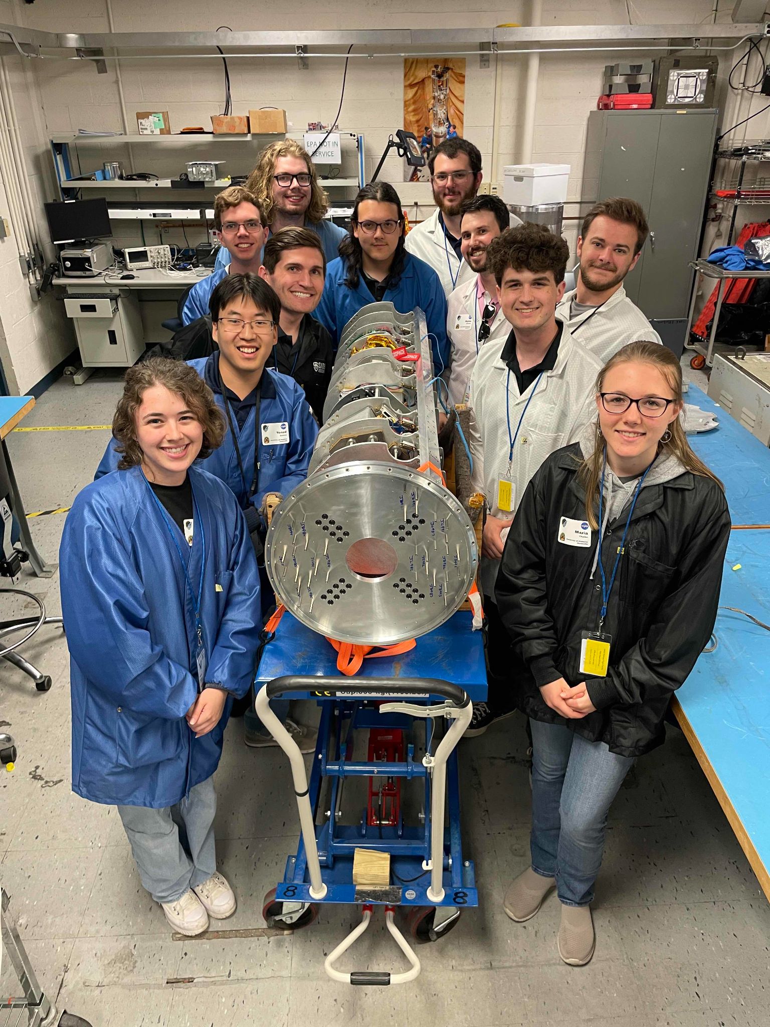 Terminus team around ADRASTEA payload stack